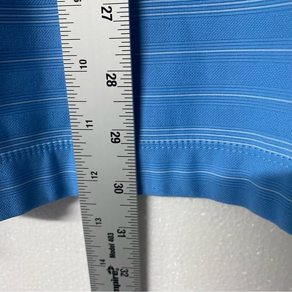 Nike Golf Shirt Men XL Blue White Striped Team A USA Vangouver 2014 Nikefit Dry - Picture 6 of 8